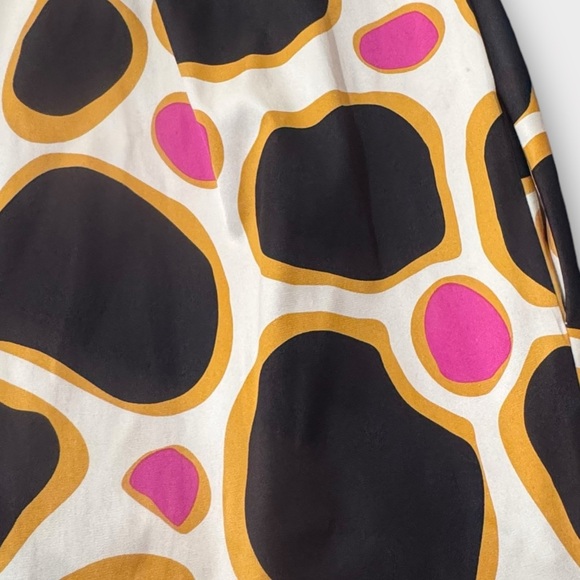 Diane Von Furstenberg Silk Sz 8 Bubble Hem Mod MCM pockets cocktail loud dress - Picture 15 of 16